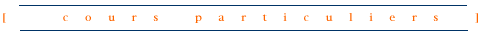 cours particuliers