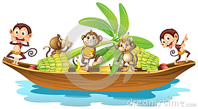 Singe sur le bateau